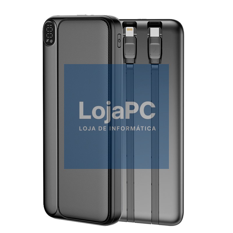 Universal External Battery Power Bank 10.000 mAh (Type-C / Lightning) COOL Grip Black — imagem 2