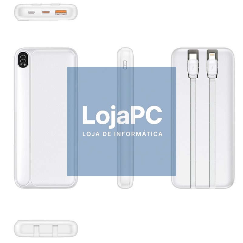 Universal External Battery Power Bank 10.000 mAh (Type-C / Lightning) COOL Grip White — imagem 4