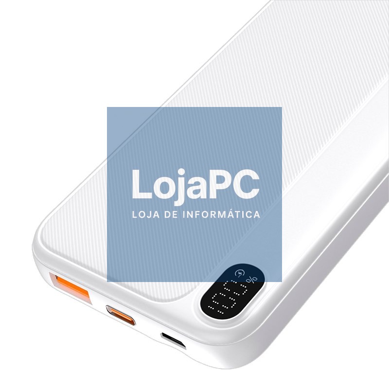 Universal External Battery Power Bank 10.000 mAh (Type-C / Lightning) COOL Grip White — imagem 3