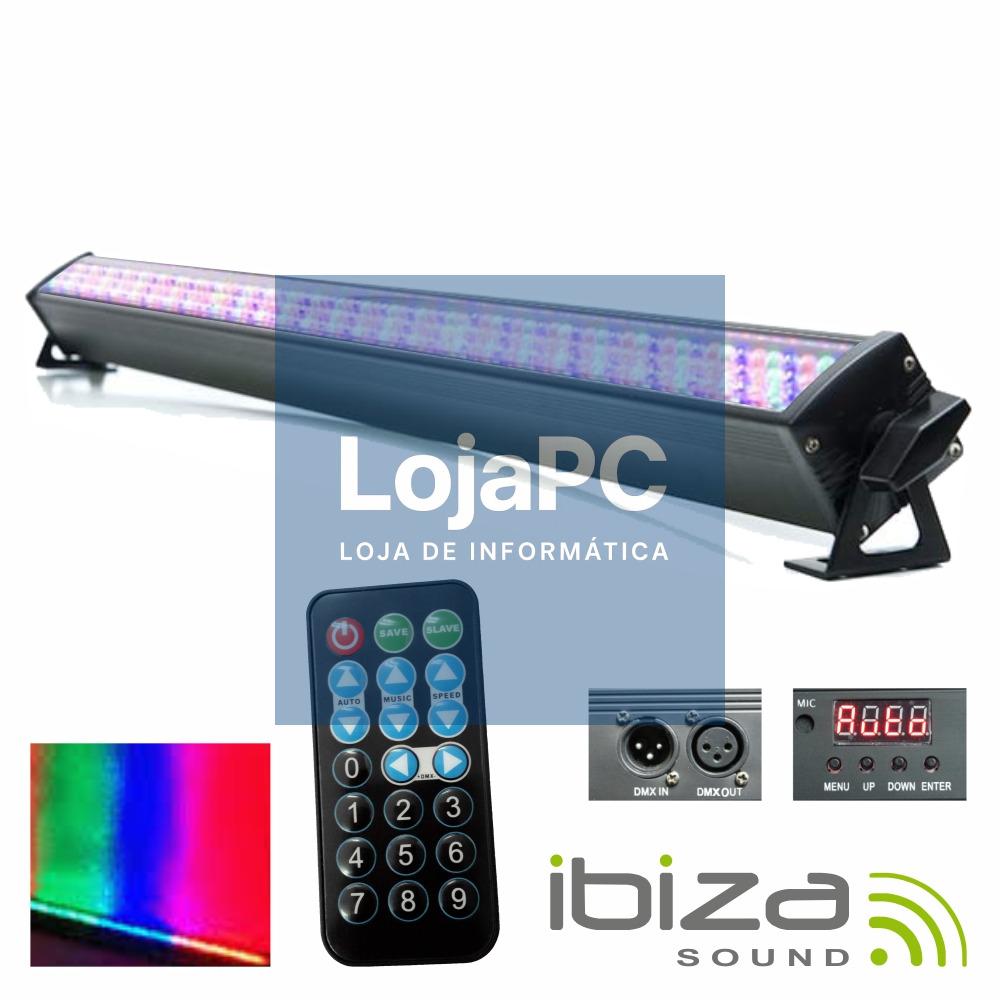 BARRA DE LEDS C/ STROBE 240 LEDS 10MM RGB DMX IBIZA