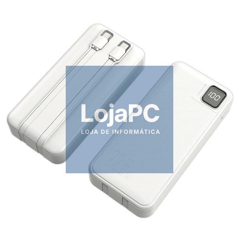 Universal External Battery Power Bank 22.5W 20.000 mAh (Type-C / Lightning) COOL White — imagem 2
