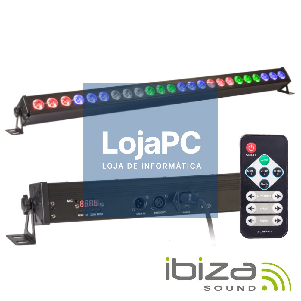 Barra De LEDS 24 LEDS RGBW 4W DMX Comando IBIZA