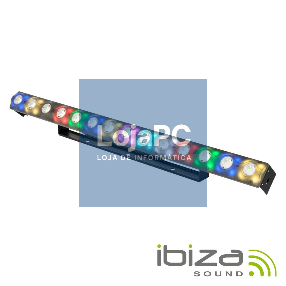 BARRA DE LEDS 2EM1 C/ 14+56  LEDS STROBE DMX POWERCON IBIZA