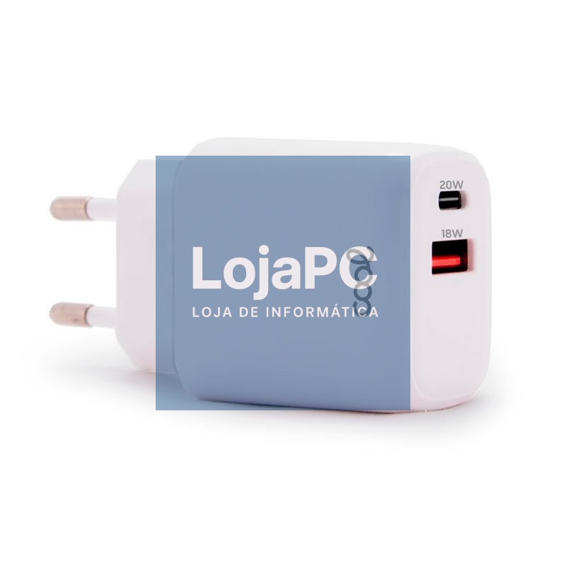Universal Fast Charger (PD) Dual Type-C / USB COOL Network Charger (20W) White