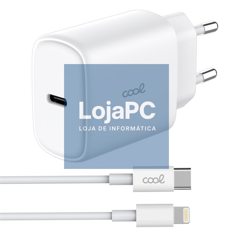 Universal Fast Charger Network Charger (PD) Type-C COOL (25W) White + Type-C to Lightning Cable — imagem 4