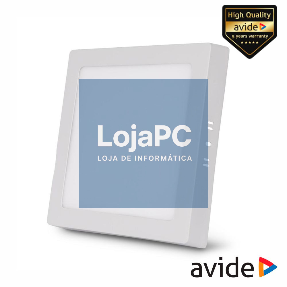 Painel Leds Quadrado CCT Superfície 18W 231mm 1490lm AVIDE