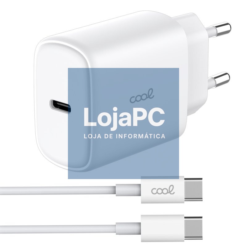 Universal Fast Charger Network Charger (PD) Type-C COOL (25W) White + Type-C to Type-C Cable — imagem 4