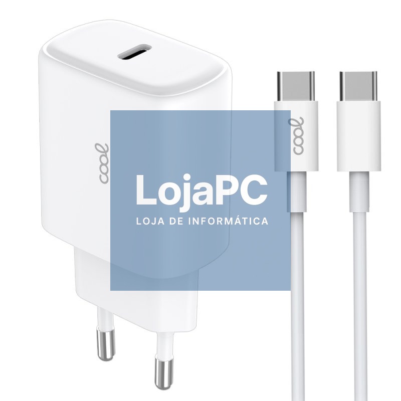 Universal Fast Charger Network Charger (PD) Type-C COOL (25W) White + Type-C to Type-C Cable — imagem 3