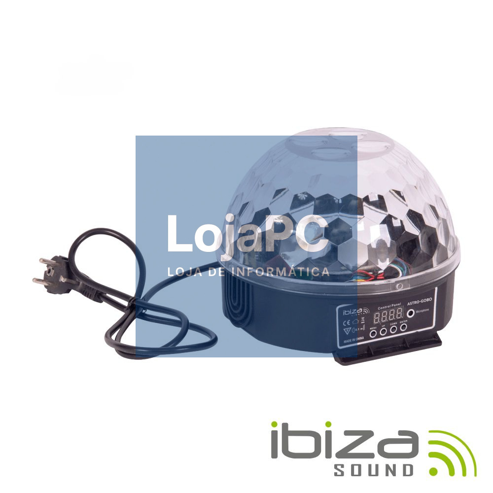 PROJETOR LUZ C/ 4 LEDS ASTRO E 4 LEDS GOBO RGBW DMX IBIZA