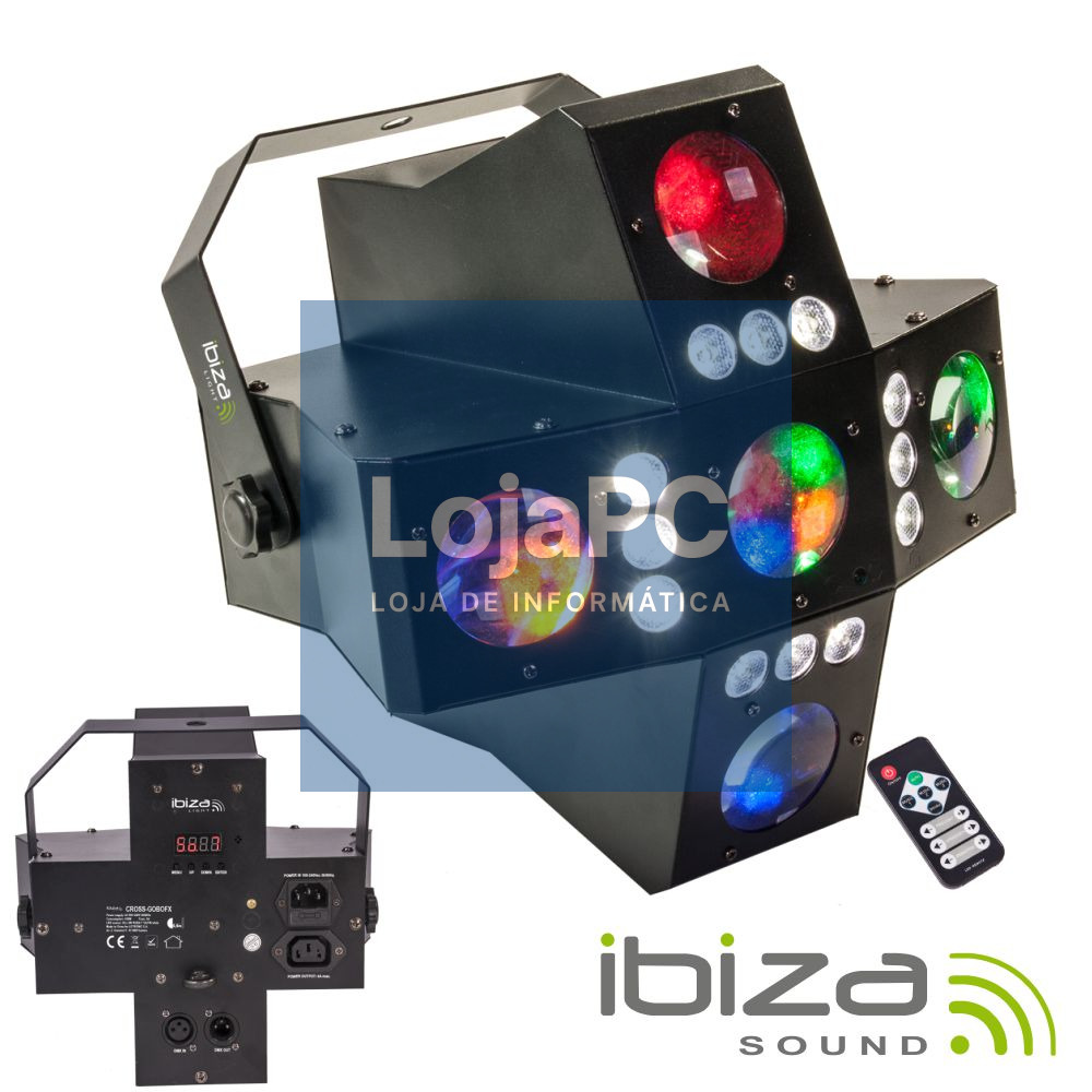 Projetor Luz 2em1 RGBA LED DMX IBIZA