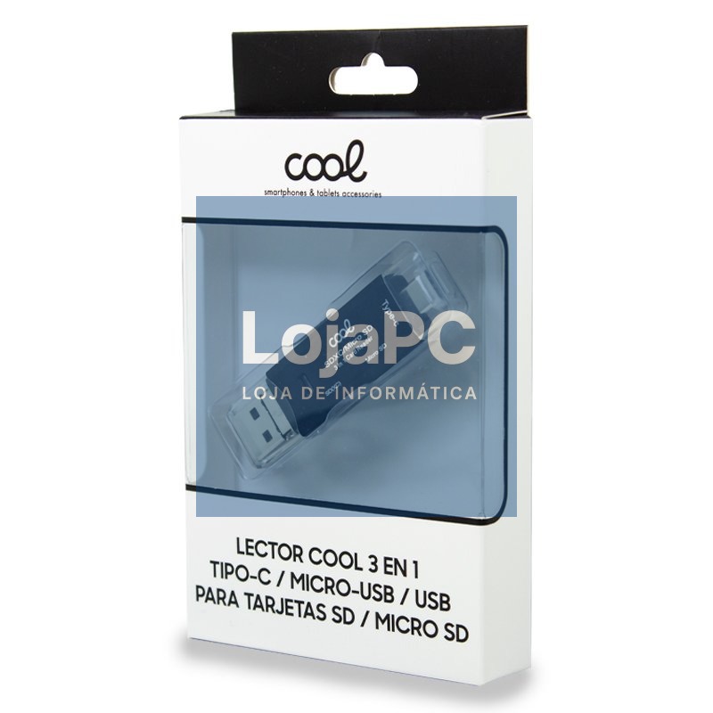 Universal Memory Card Reader COOL 3 in 1 (Type-C / Micro-USB / USB) — imagem 4