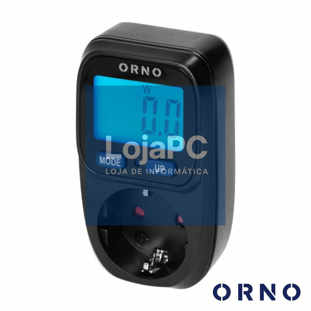 Contador De Energia 230V/16A C/ Tomada Preto ORNO