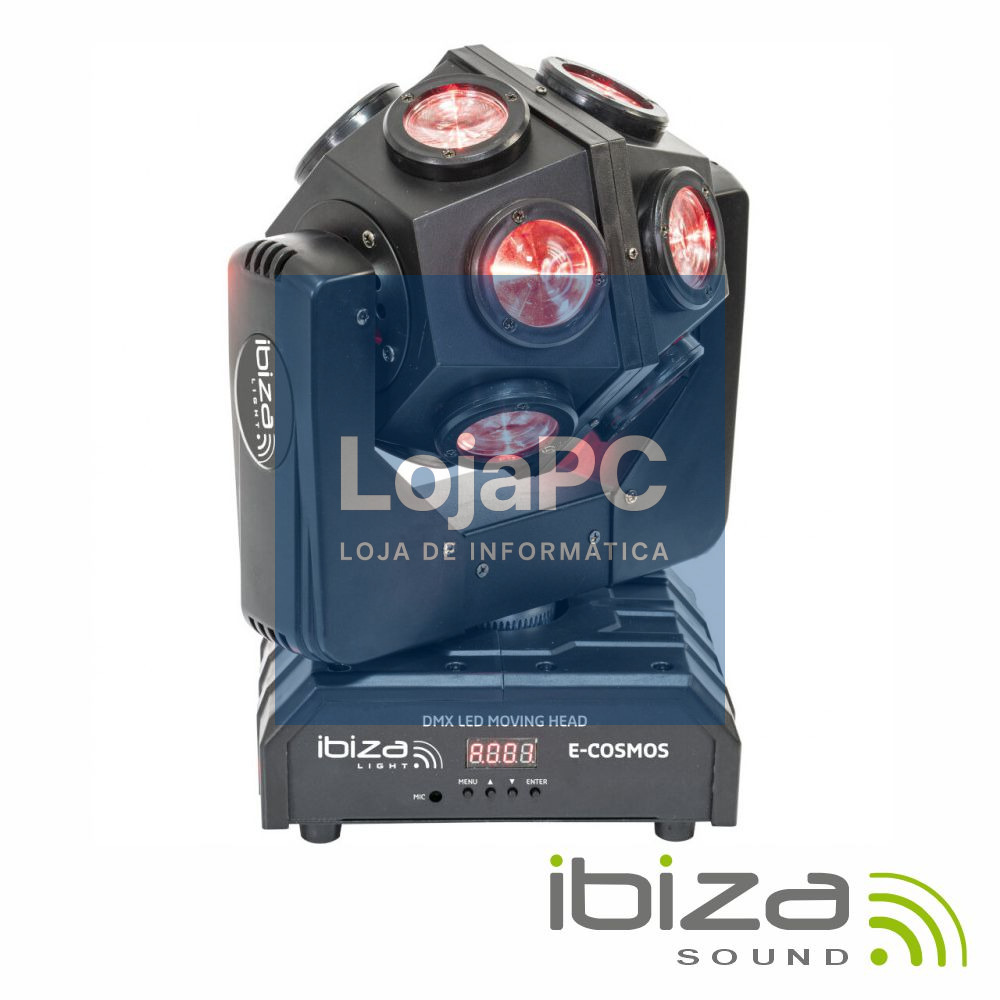 Moving Head Mini 12 LEDS 10W RGB DMX Mic IBIZA