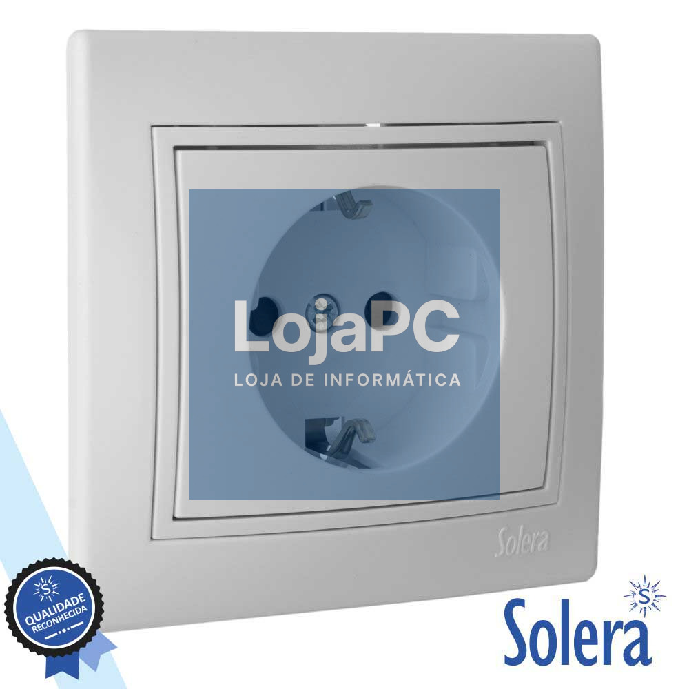 TOMADA ELÉTRICA ENCASTRAR C/ TERRA SOLERA
