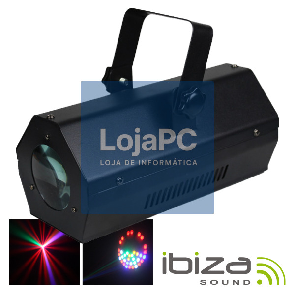 PROJETOR LUZ C/ 56 LEDS RGBAW PRETO MIC IBIZA