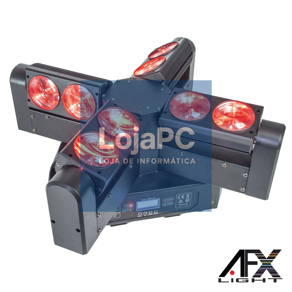 Moving Head Quádruplo 8 LEDS 12W RGBW DMX AFXLIGHT