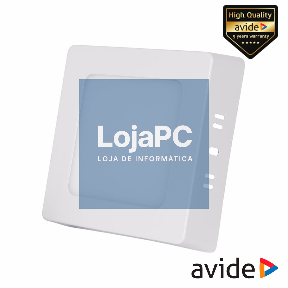 Painel Leds Quadrado CCT Superfície 6W 131mm 420lm AVIDE