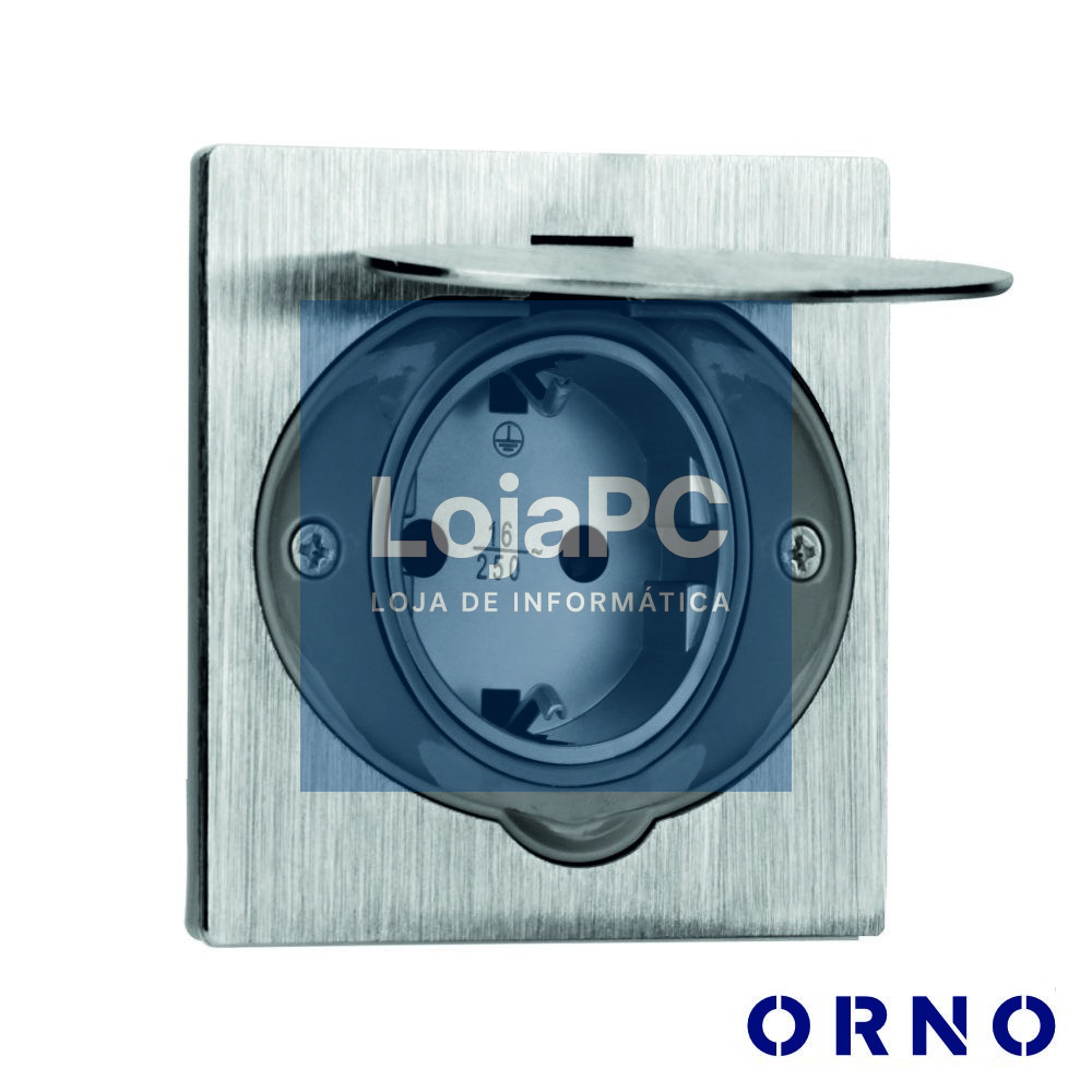 Tomada Elétrica Encastrar 1x Schuko IP44 86x57mm ORNO