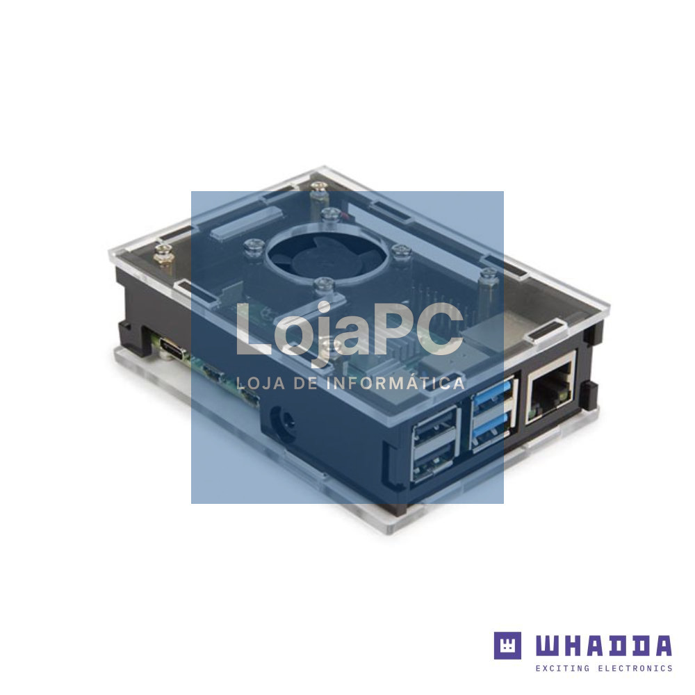 Caixa C/ Refrigeração P/ Raspberry Pi 4 WHADDA