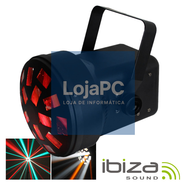 PROJETOR LUZ C/ 6 LEDS RGB 3W MULTI-BEAM 30W IBIZA