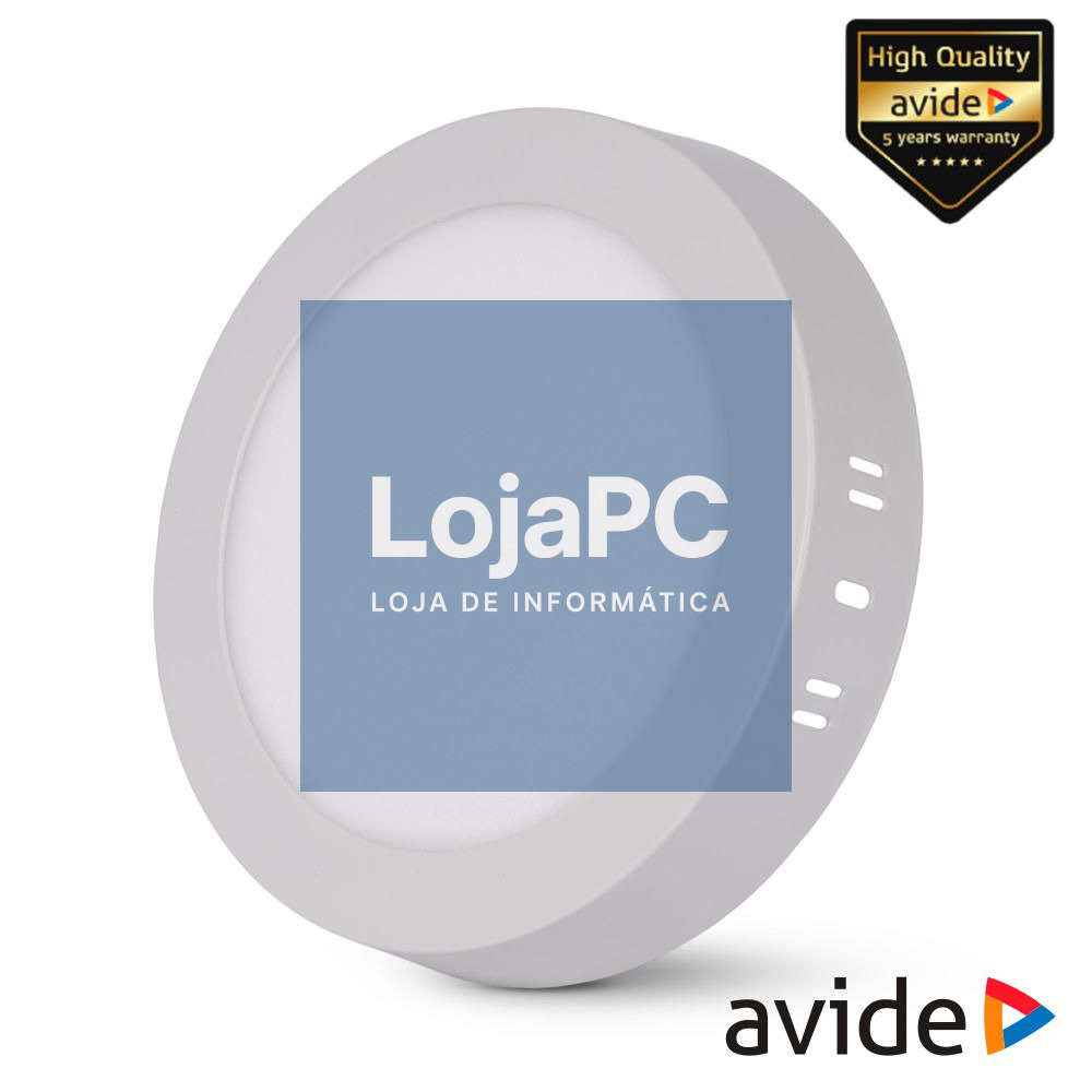 Painel Leds Redondo Superfície 12W 178mm 950lm CCT AVIDE