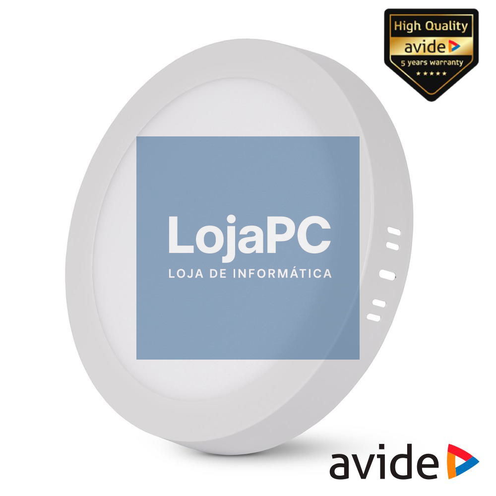 Painel Leds Redondo Superfície 18W 231mm CCT AVIDE