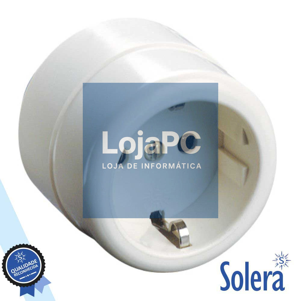 TOMADA ELÉTRICA SUPERFÍCIE C/ TERRA REDONDA SOLERA