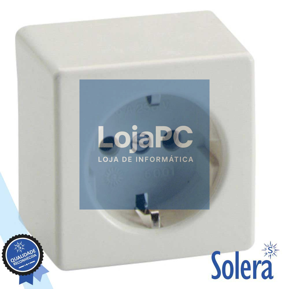 TOMADA ELÉTRICA SUPERFÍCIE C/ TERRA SOLERA
