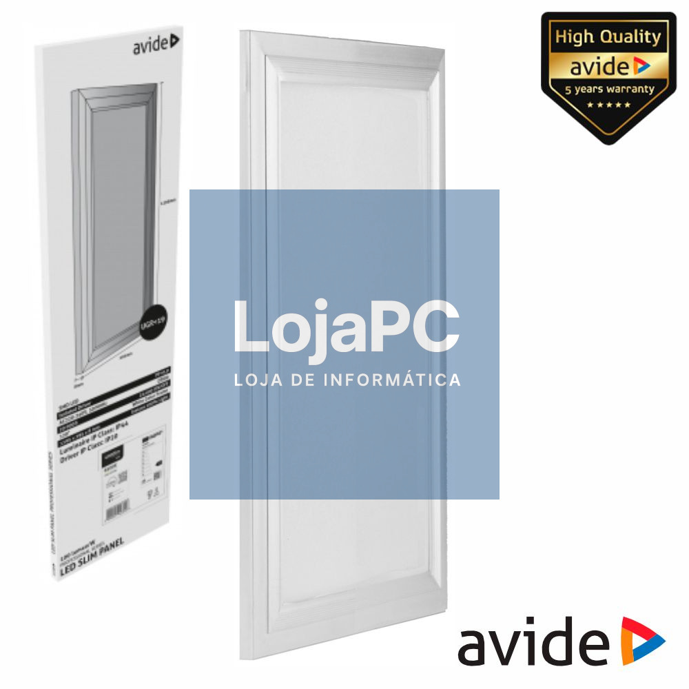 Painel Leds Retangular 40W 300x1200mm 6400k 4000lm Avide