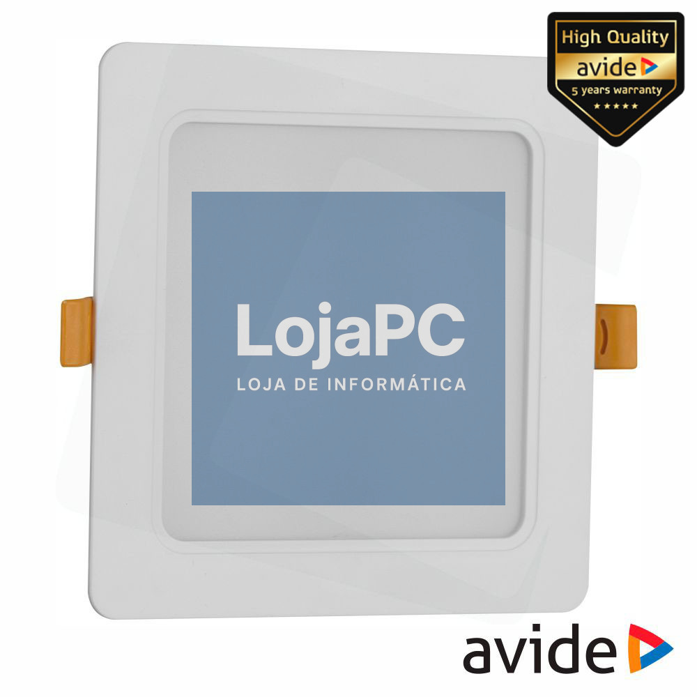 Painel LEDS Quadrado 12W 145mm 6400K 1250lm AVIDE