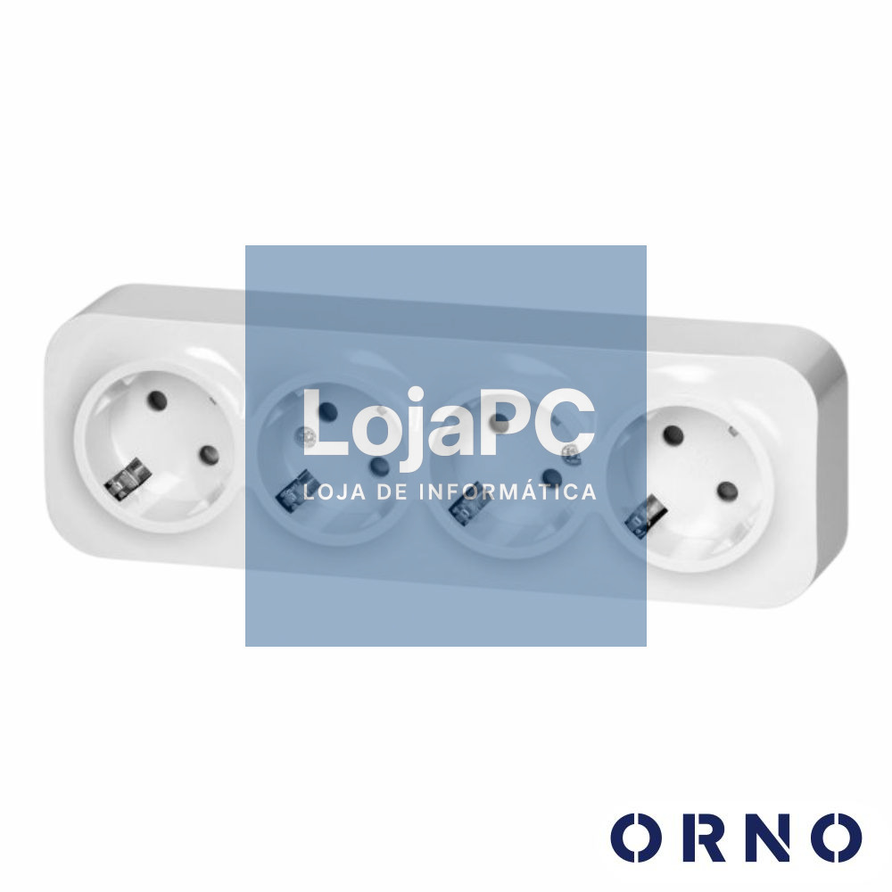 Tomada Elétrica Superfície 4x Schuko ORNO