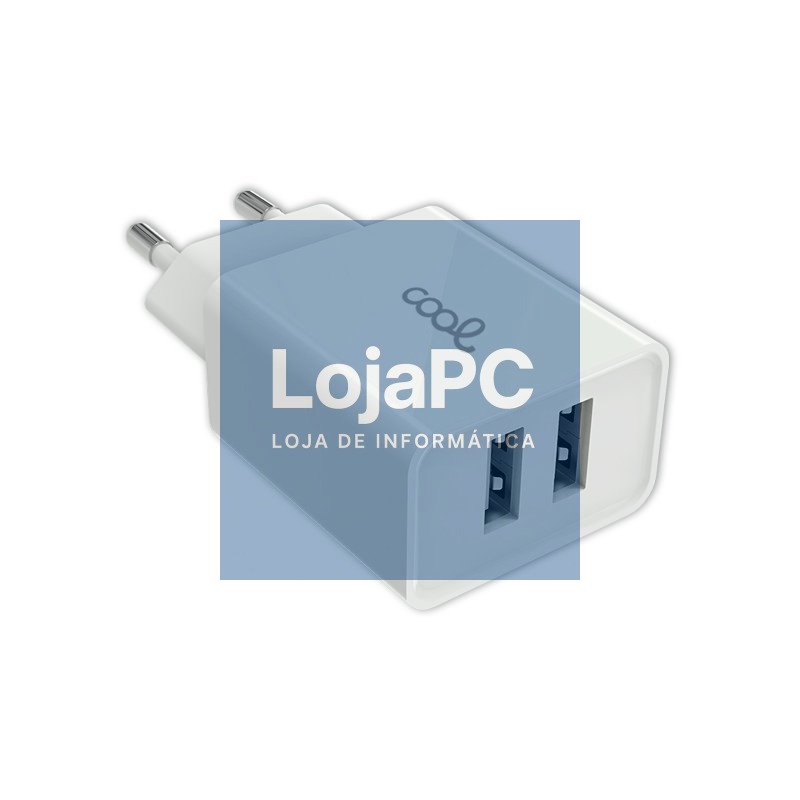 Universal Network Charger 2 x USB Input COOL 2.4 Amps White — imagem 2