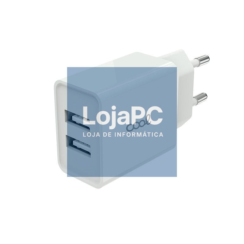 Universal Network Charger 2 x USB Input COOL 2.4 Amps White — imagem 3
