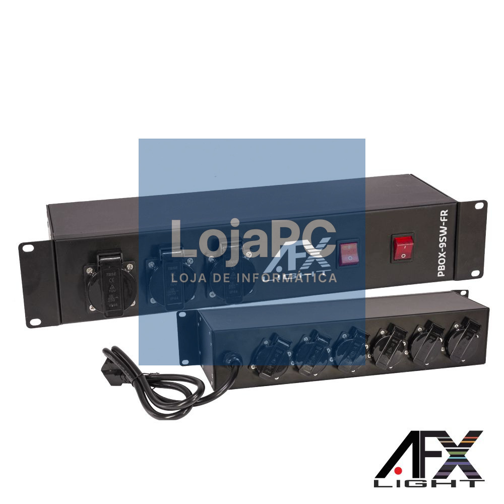 TOMADA ELÉTRICA C/ 9 SAÍDAS INTERRUPTOR PROTEÇÃO AFXLIGHT