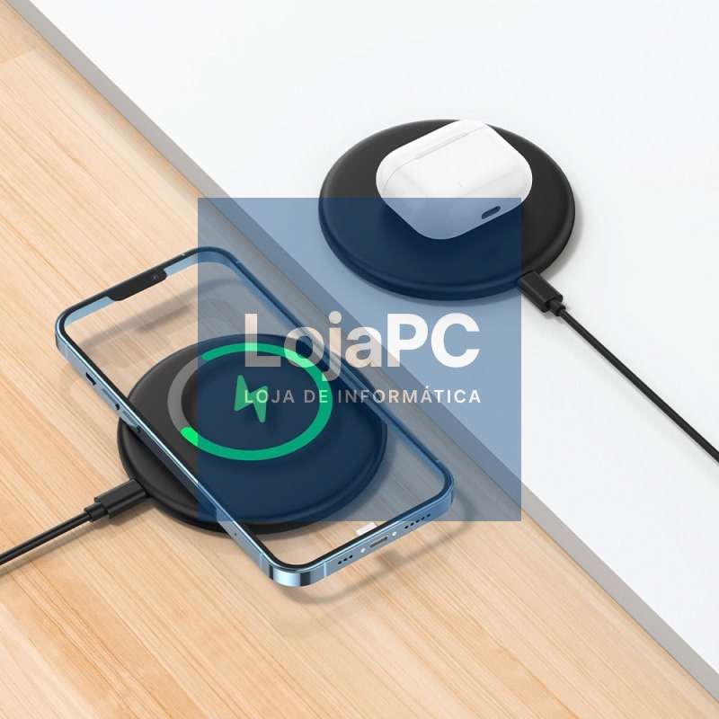 Universal Qi Wireless Smartphone Charger Dock Base COOL Black — imagem 3