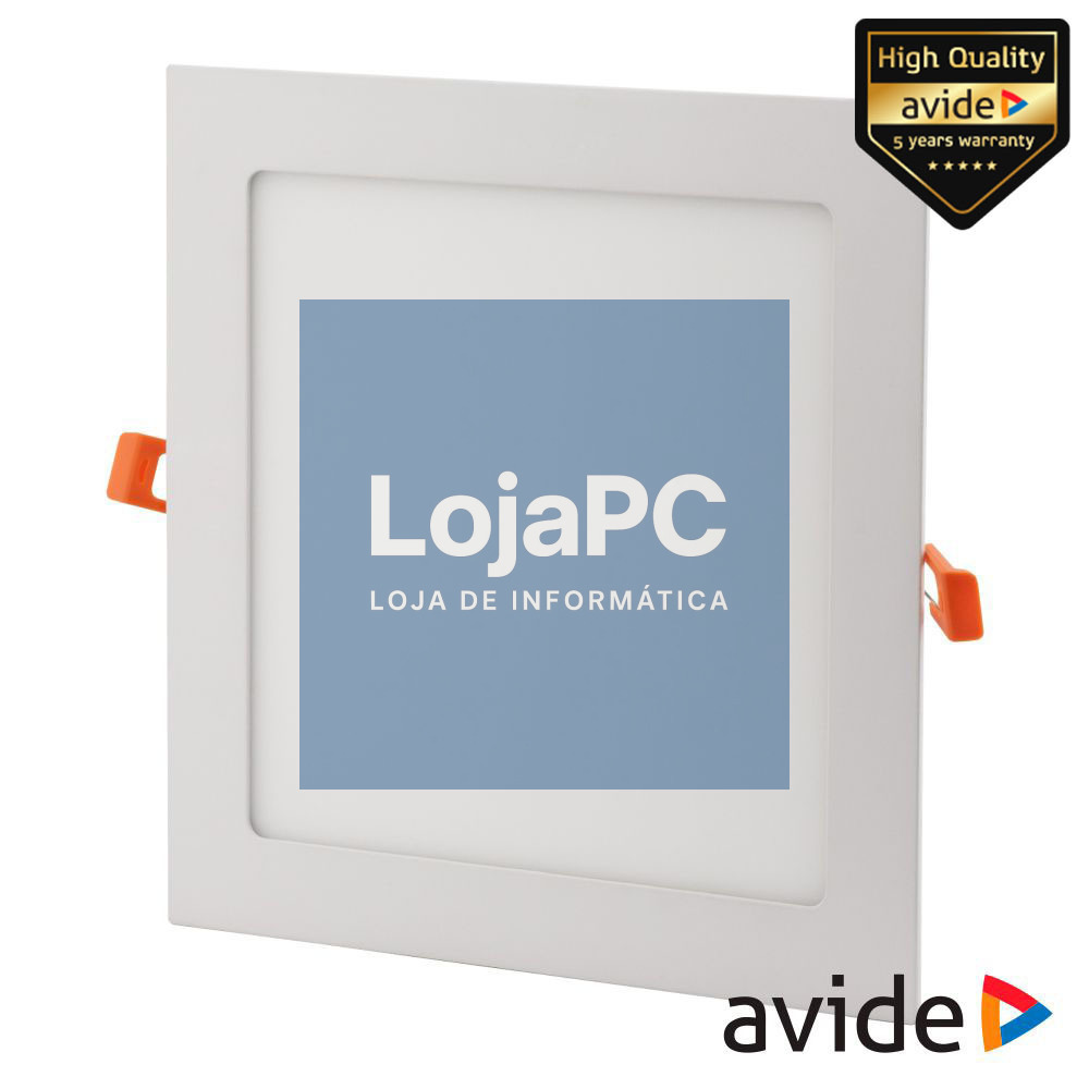 Painel LEDS Quadrado 9W 141mm 3000K 620lm AVIDE