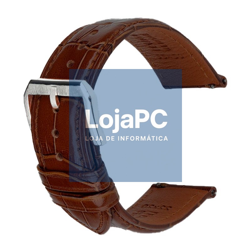 Universal Strap 20mm Amazfit Bip / GTS / Bip Lite / Huawei / Samsung / COOL Brown Leatherette — imagem 3