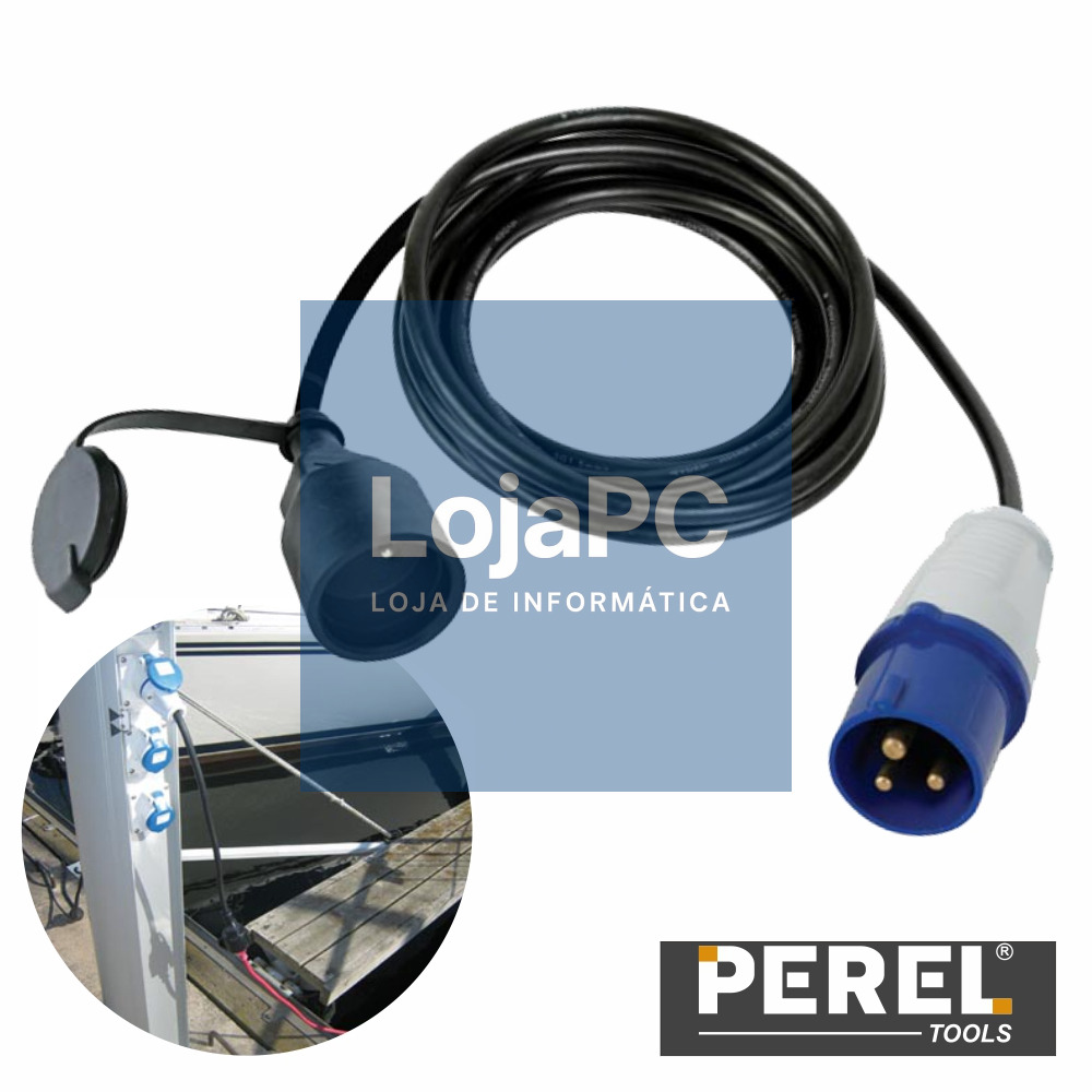 CABO ADAPTADOR C/ TOMADA SCHUKO E FICHA CEE 3M PEREL
