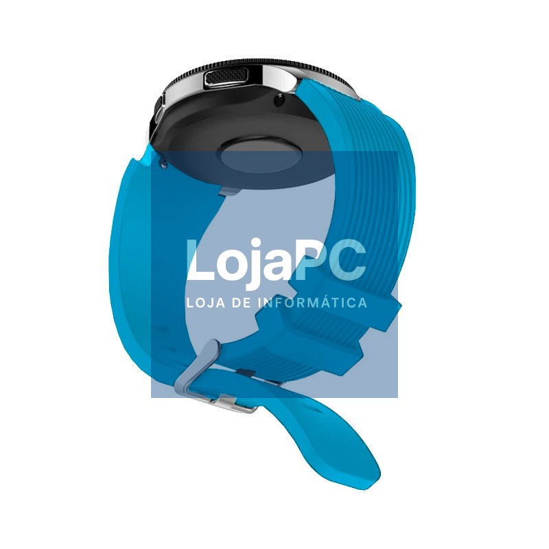 Universal Strap 20mm Amazfit Bip / GTS / Bip Lite / Huawei / Samsung / COOL Light Blue Rubber — imagem 3