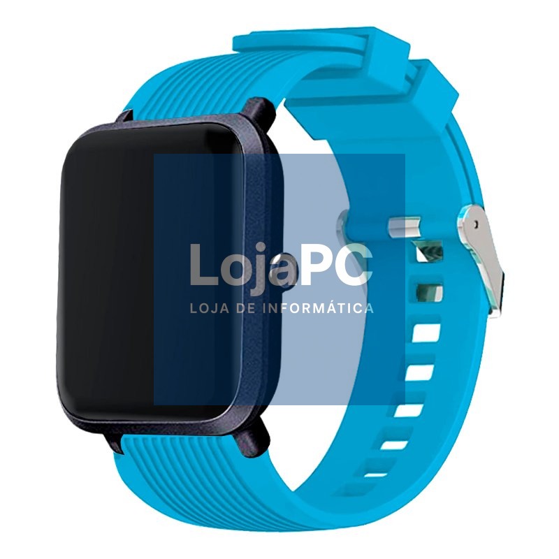 Universal Strap 20mm Amazfit Bip / GTS / Bip Lite / Huawei / Samsung / COOL Light Blue Rubber — imagem 2