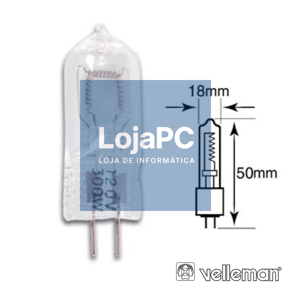 LÂMPADA GX6.35 300W 120V HALOGÉNEO OSRAM VELLEMAN
