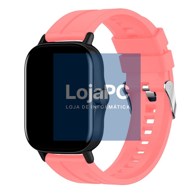 Universal Strap 20mm Amazfit Bip / GTS / Bip Lite / Huawei / Samsung / COOL Pink Rubber — imagem 2