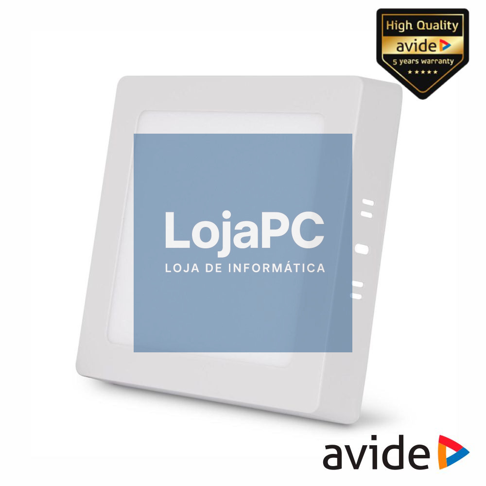 Painel Leds Quadrado CCT Superfície 12W 230mm 950lm AVIDE