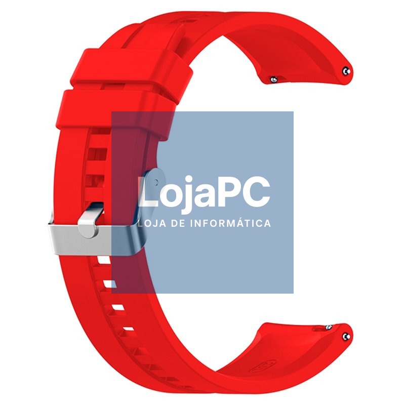 Universal Strap 20mm Amazfit Bip / GTS / Bip Lite / Huawei / Samsung / COOL Rubber Red — imagem 3