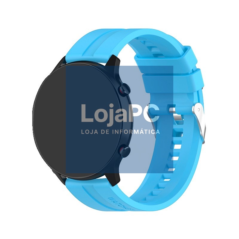 Universal Strap 22mm Amazfit GTR / Stratos / Huawei / Samsung / COOL Light Blue Rubber — imagem 2