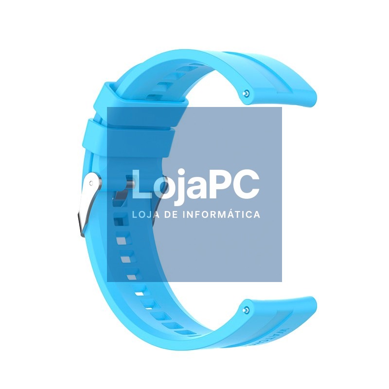 Universal Strap 22mm Amazfit GTR / Stratos / Huawei / Samsung / COOL Light Blue Rubber — imagem 3