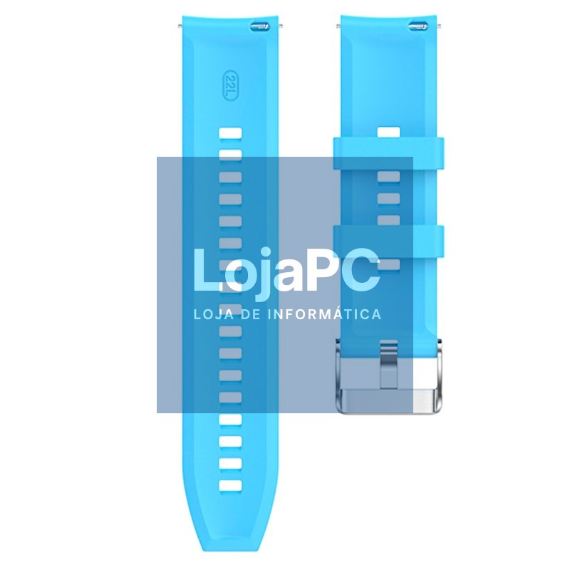 Universal Strap 22mm Amazfit GTR / Stratos / Huawei / Samsung / COOL Light Blue Rubber — imagem 4