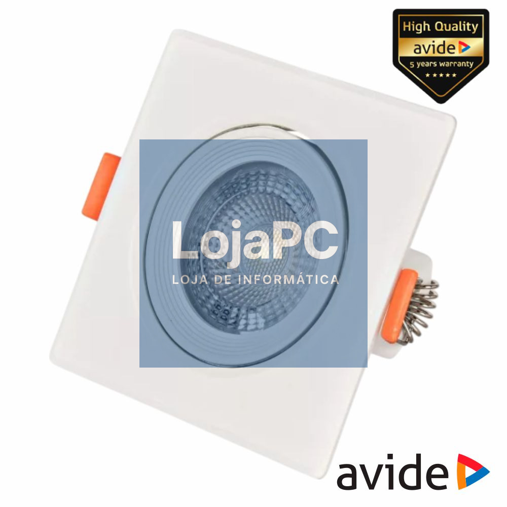 Painel LEDS Quadrado 7W 90mm 6400K 570lm AVIDE