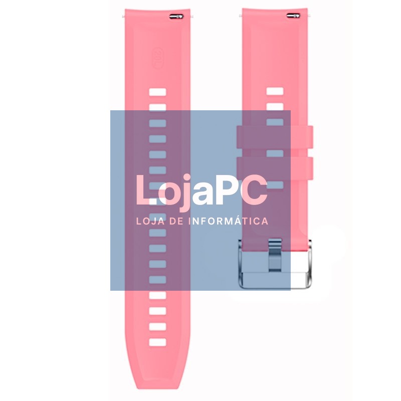 Universal Strap 22mm Amazfit GTR / Stratos / Huawei / Samsung / COOL Pink Rubber — imagem 3