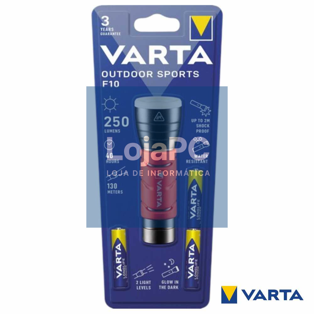 Lanterna LED Outdoor Sports F10 250lm 3xAAA IPX4 VARTA
